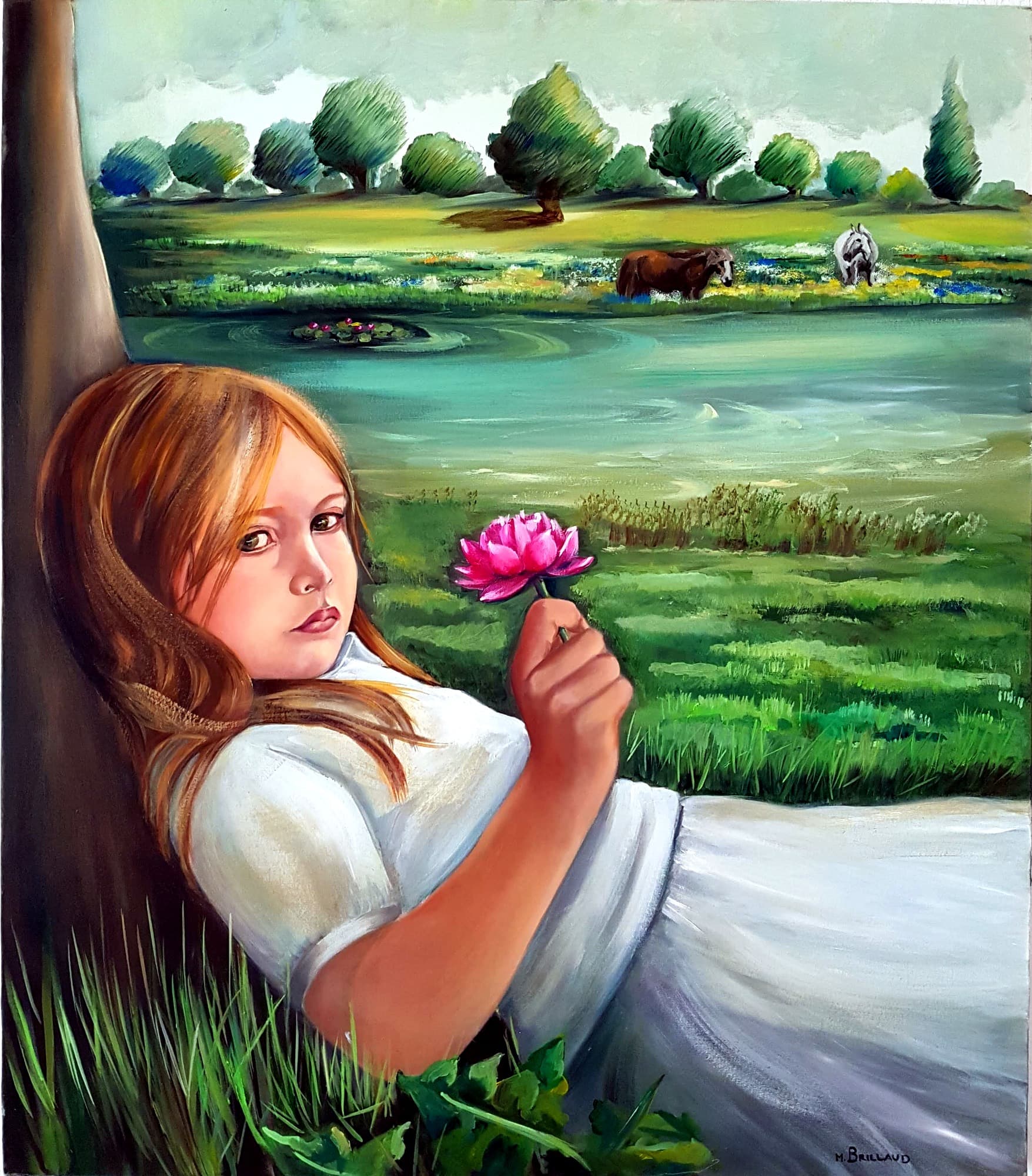 Fillette à la fleur