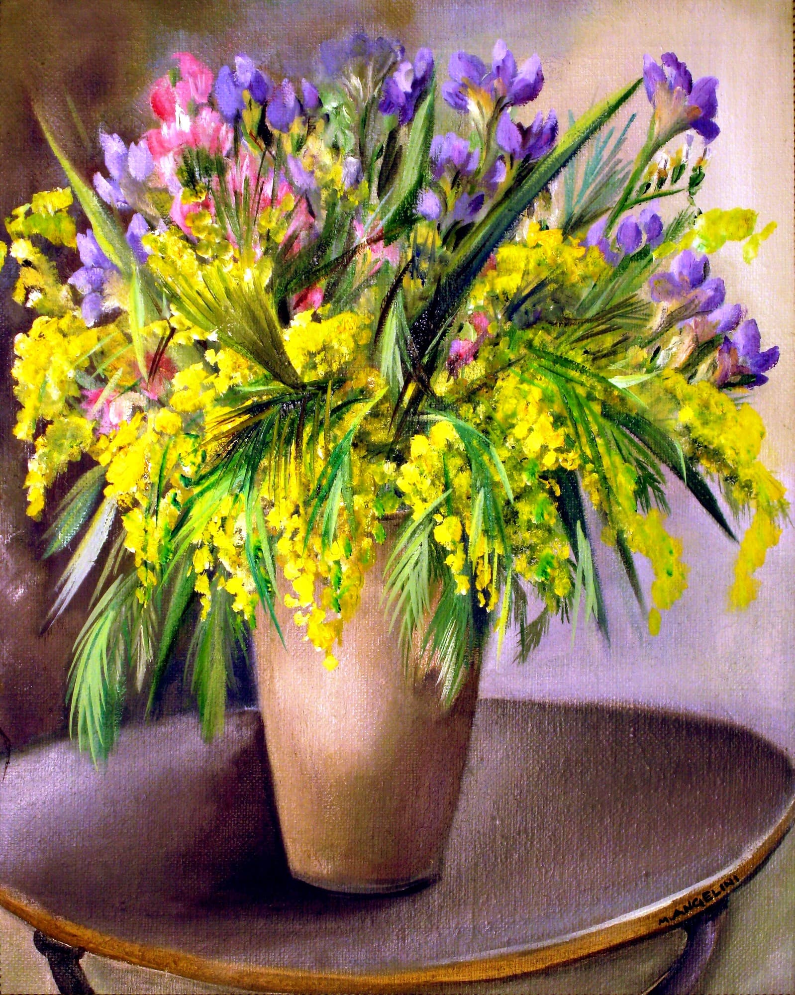 Mimosa et freesias