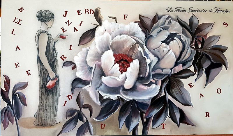 Pivoine au crayon