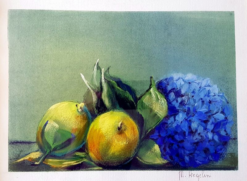 Citrons et hortensia