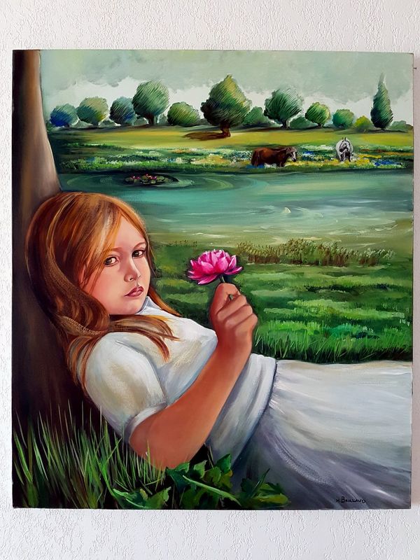 Fillette à la fleur